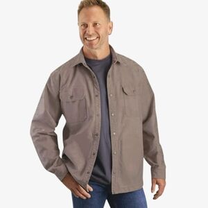 WINDRIVER Taupe Fleece + Quilted Lining Shirt Jacket- Size Large
